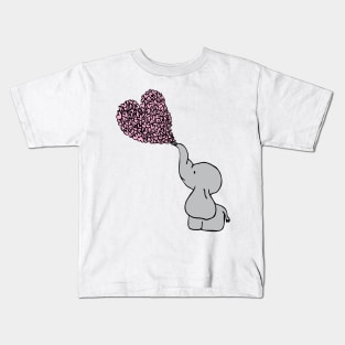 Baby Girl Elephant Love Kids T-Shirt